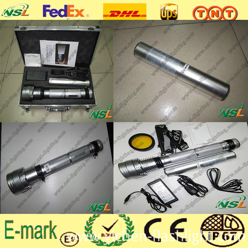 HID Flashlight 24W/35W/50W/65W/75W/85W with Rechargeable Battery
